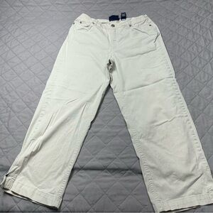 Elegant Cream Ankle Pants